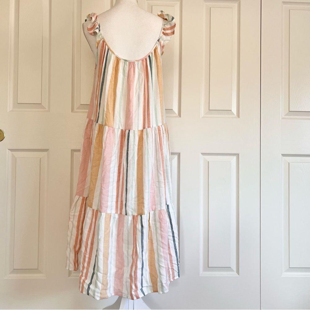 Rails Capri Melon Stripe Linen Blend Sleeveless D… - image 5